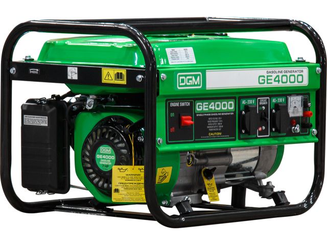 Электростанция (генератор бензиновый) DGM GE4000 (3,2 кВт, 230 В, медная обмотка, вес 39,4 кг)