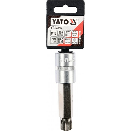 Головка 1/2"- вставка M16 L100мм "Yato"