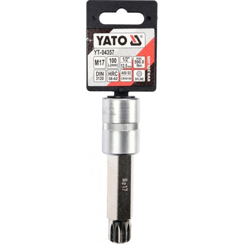 Головка 1/2"- вставка M17 L100мм "Yato"