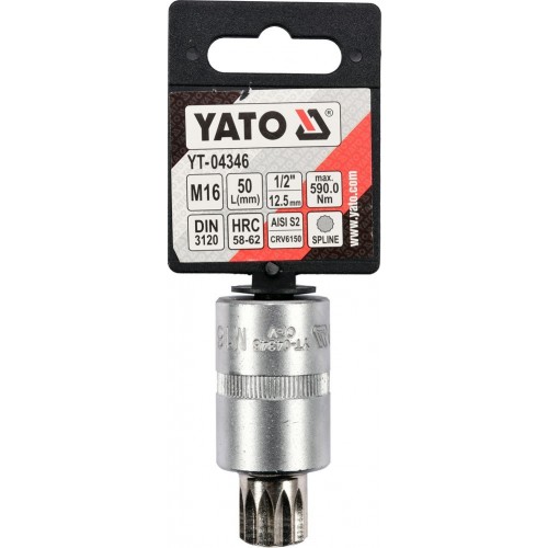 Головка 1/2"- вставка M16 L55мм "Yato"